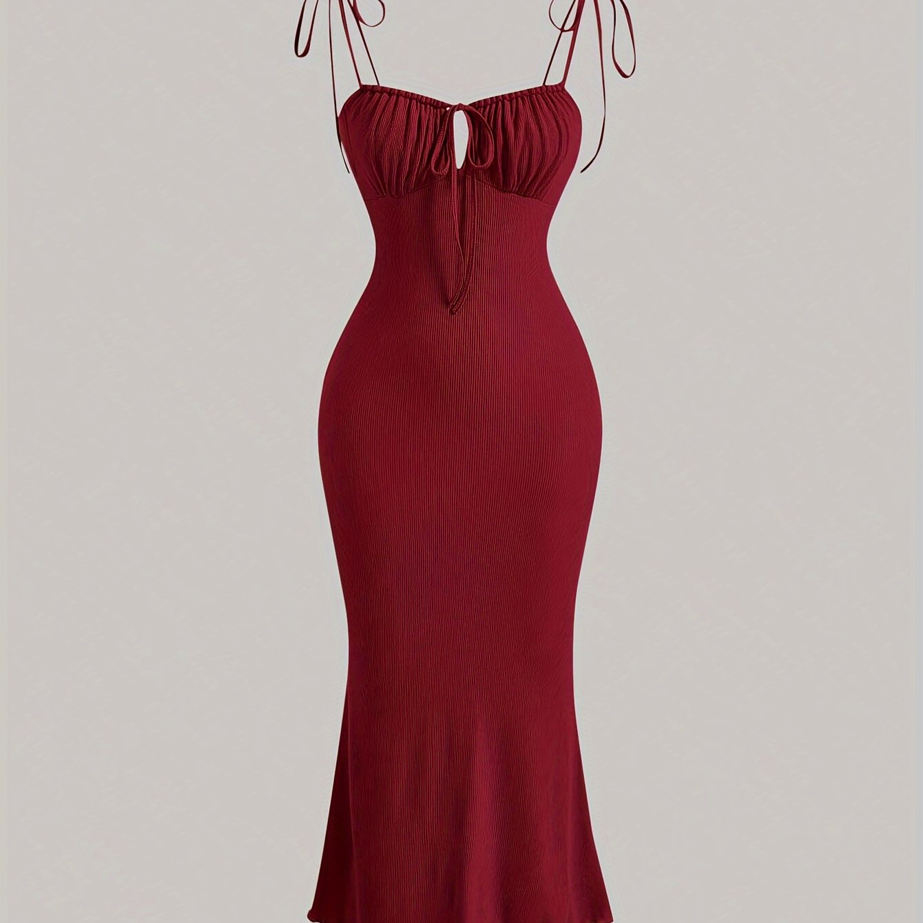 Lace Up Cut Out Ruched Dress