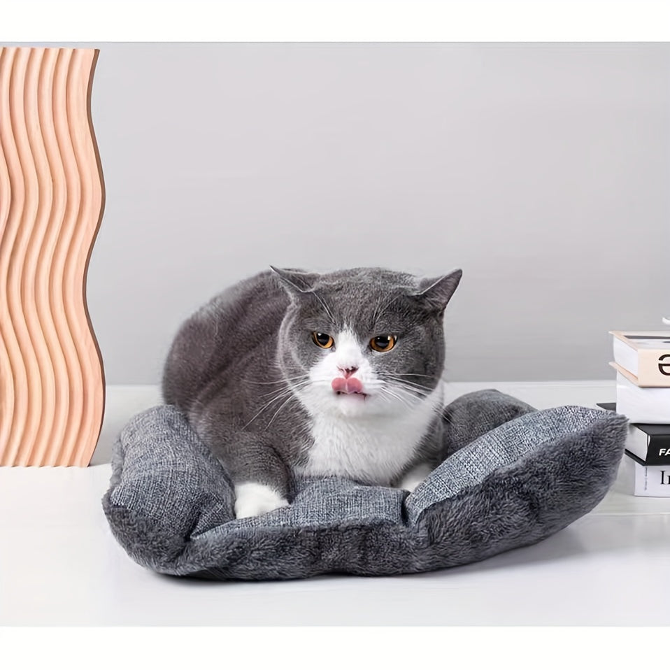 1pc Cozy Semi-enclosed Cat Bed - Dogs Pet Tent Cave For Comfortable Sleeping And Nesting