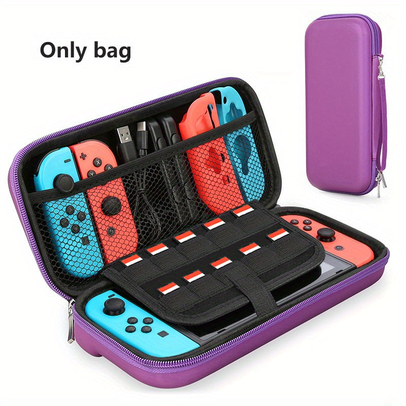 Waterproof Nintendo Switch Carry Case - Durable & Slim-Fit Hard Protection - Secure Storage for Console, Games, Accessories, and Controllers - Perfect for On-the-Go Gamers
