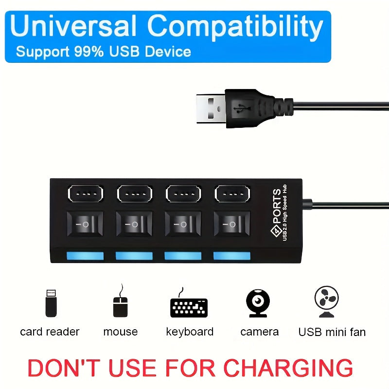 1pc 4-port/7-port USB Connector