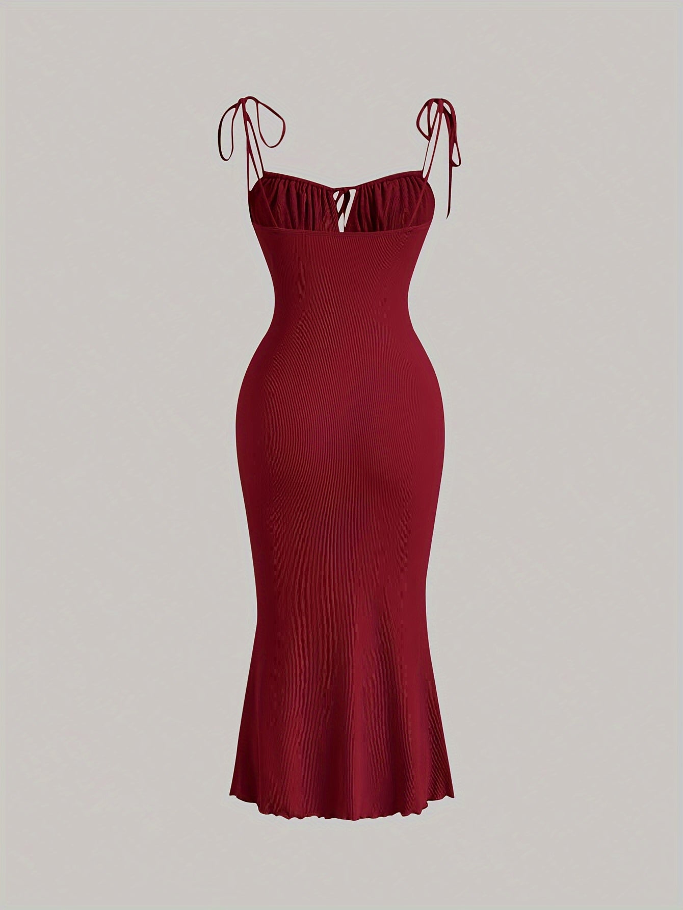 Lace Up Cut Out Ruched Dress