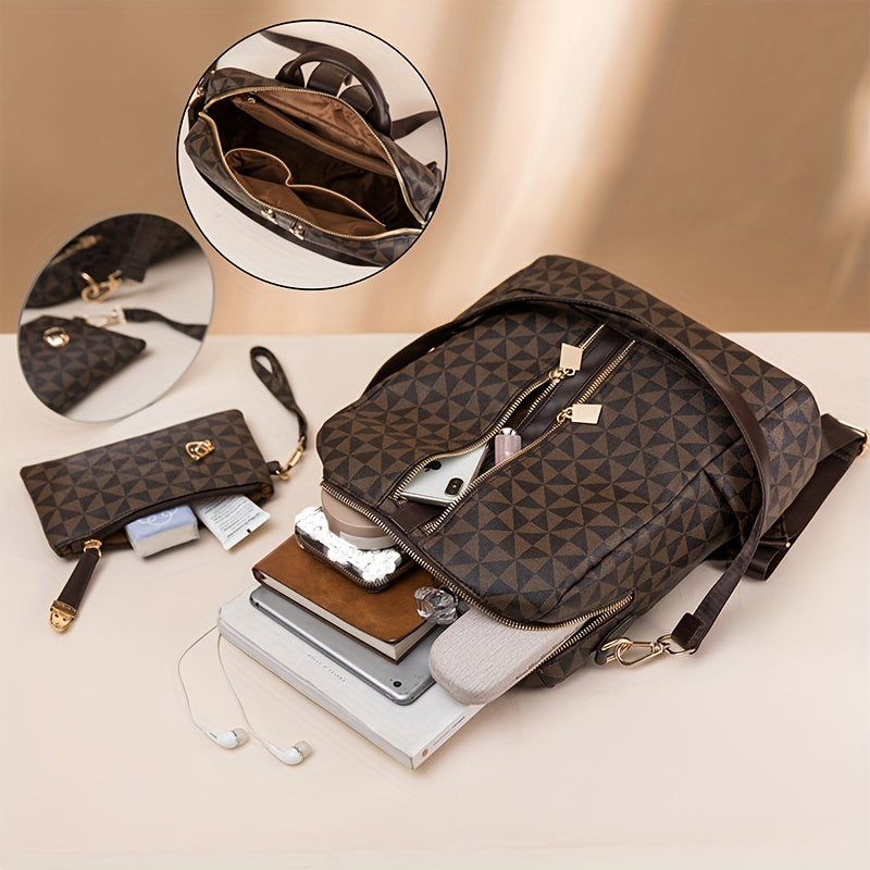 Trendy Womens Retro Backpack - Large, Secure & Fashion-Forward Prints - 2022 New Release - Perfect for Travel, Work & Leisure