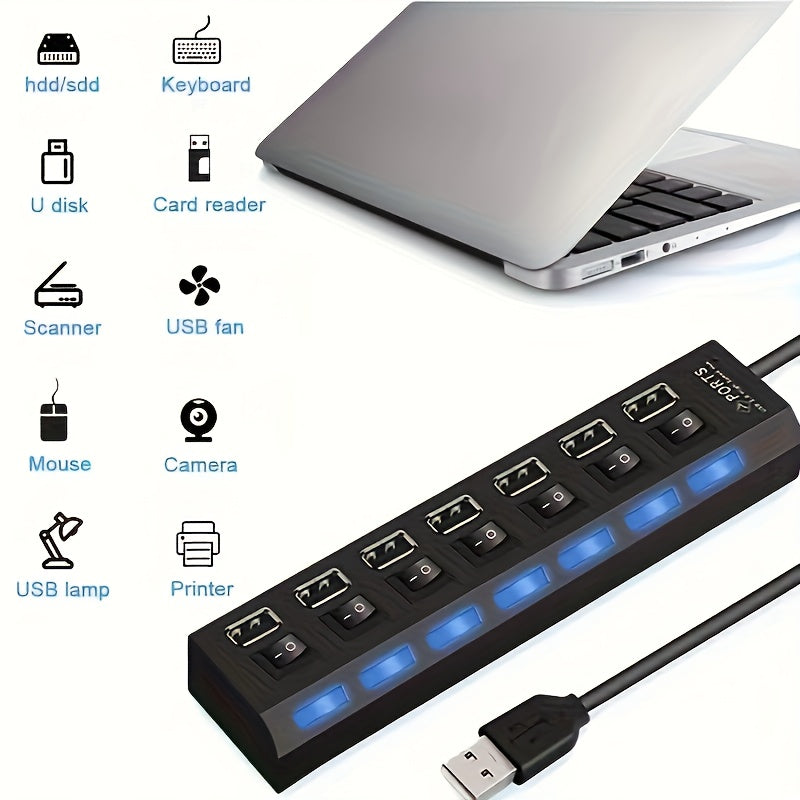 1pc 4-port/7-port USB Connector