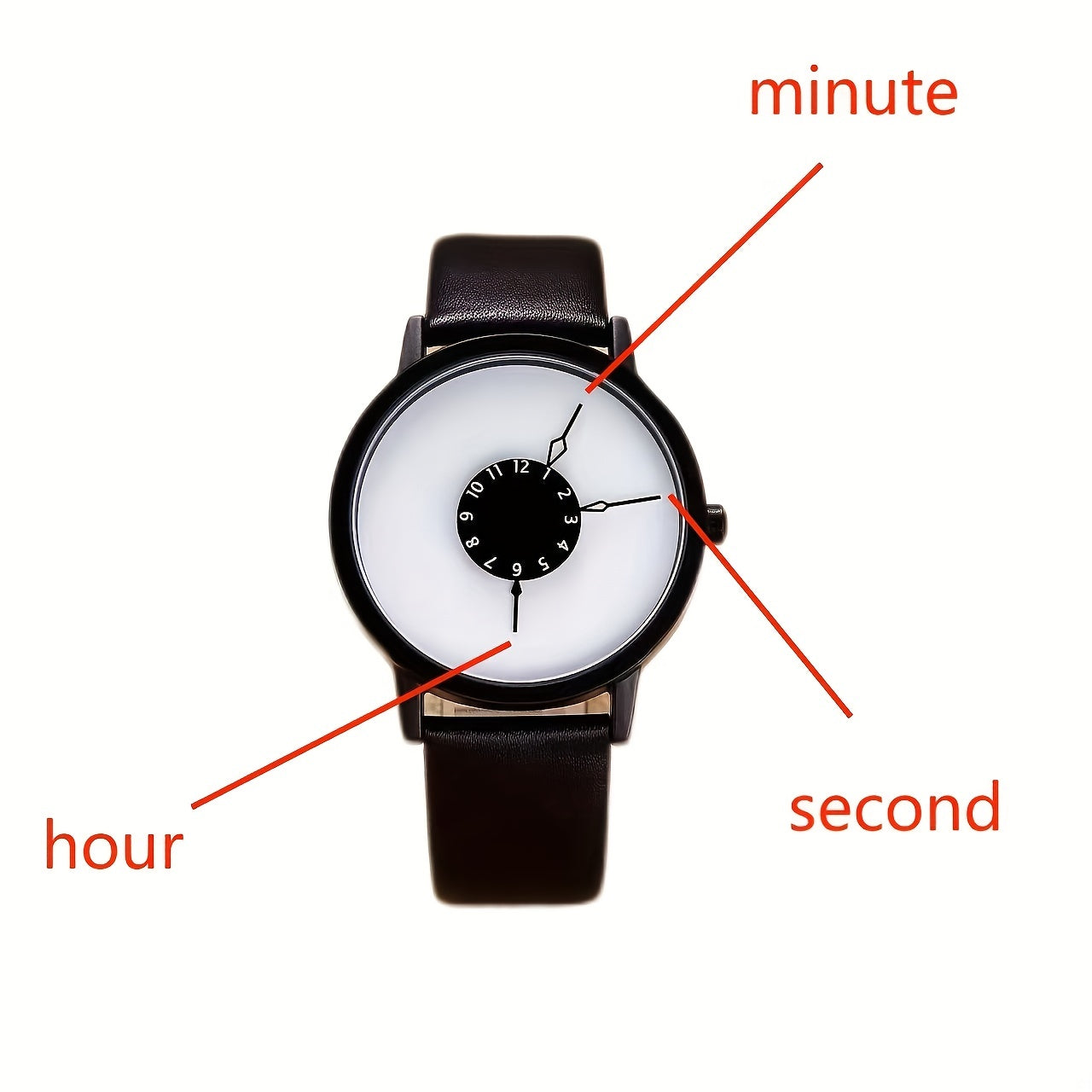Stylish Round Pointer Quartz Watch