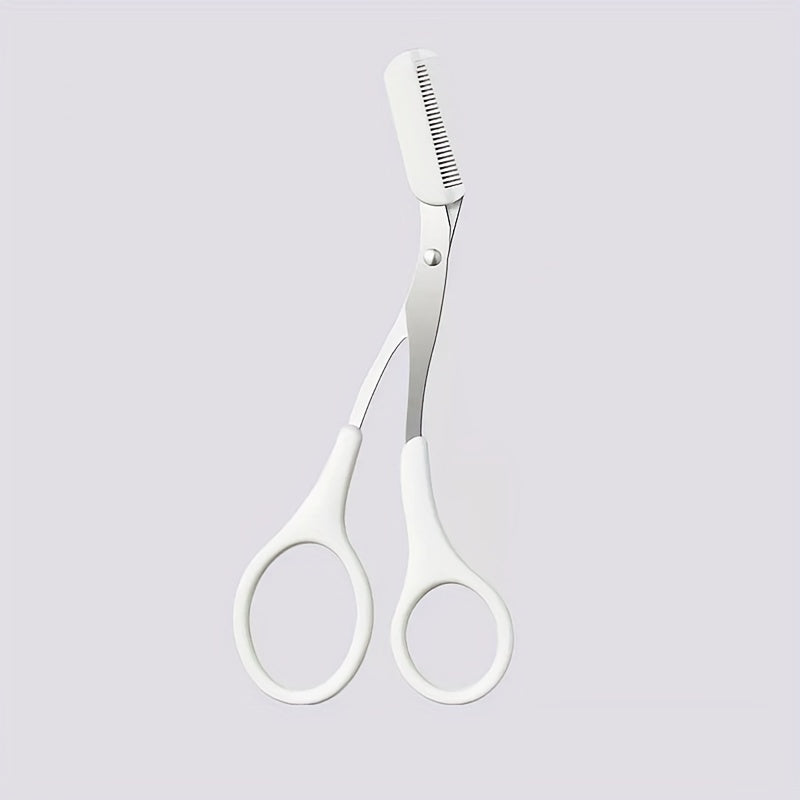 Stainless Steel Eyebrow Shaping Cut Scissors Comb Hair Remover Beauty Tool (Eyebrow Scissors)
