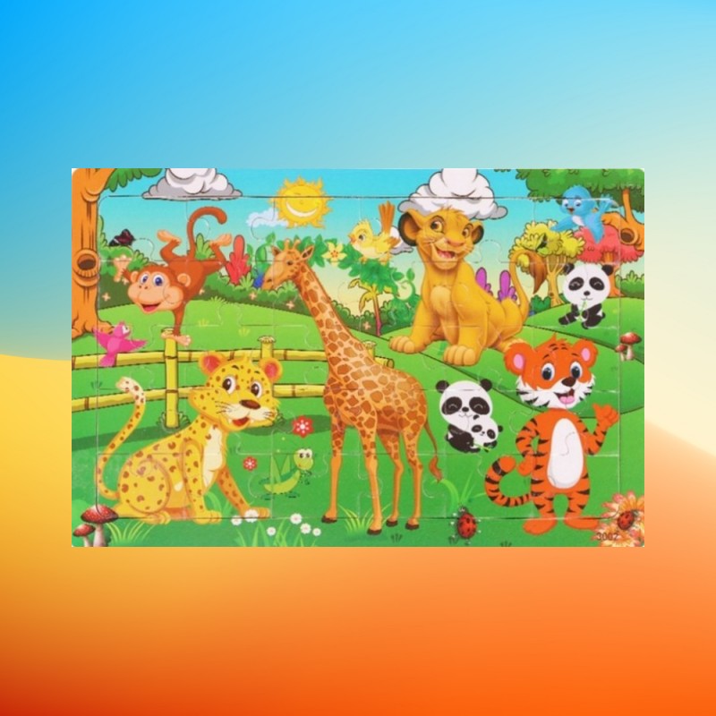 30PCS Colorful Jigsaw Puzzles For Kids Age 3-5 Preschool Educational Brain Teaser Boards Toys Toddler Children Learning Puzzles, Halloween/Christmas Gift