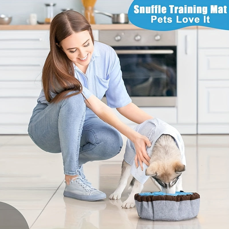 Adjustable Dog Snuffle Mat - Interactive Foraging Puzzle Toy for Smell Training, Slow Eating & Stress Relief - Enhances Mental Stimulation & Engages Your Pet During Feeding Time