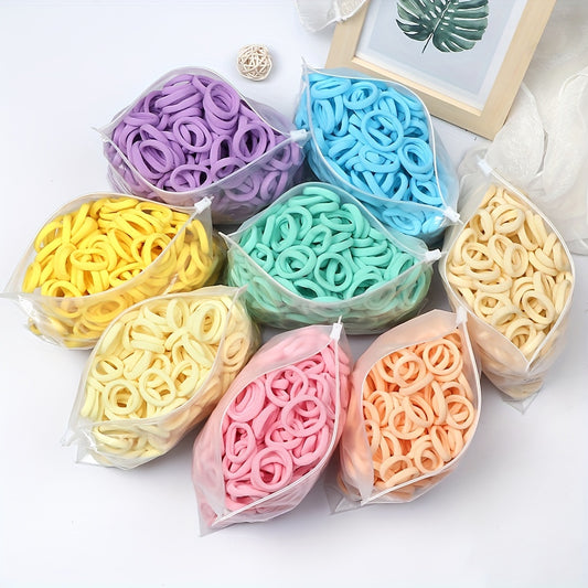 50pcs/Set Women Basic Hair Bands 4cm Simple Solid Colors Elastic Headband Hair Ropes Ties Hair Accessories Ponytail Holder