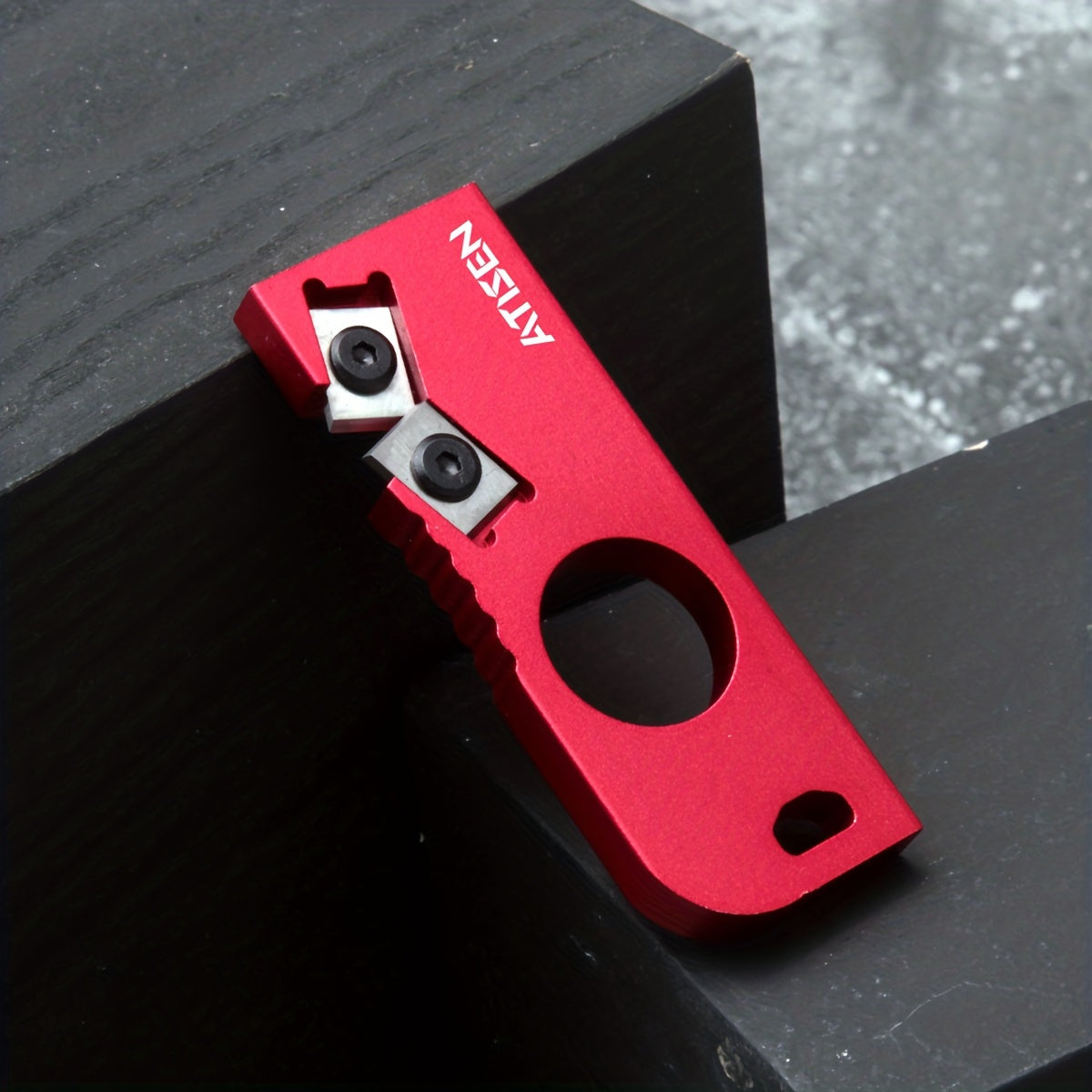 Versatile & Portable Aluminum Knife Sharpener - Perfect V-Grind Edge for Razor-Sharp Results, Ambidextrous Design