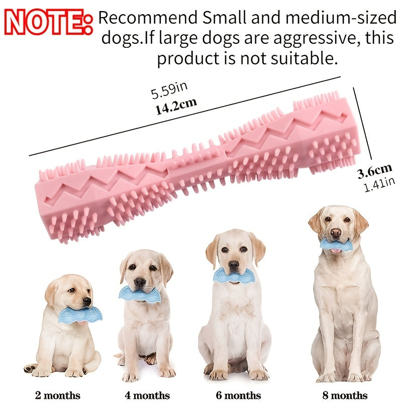 Durable Dog Chew Stick, Toothbrush Tooth Cleaning And Massage - Soft Rubber Pet