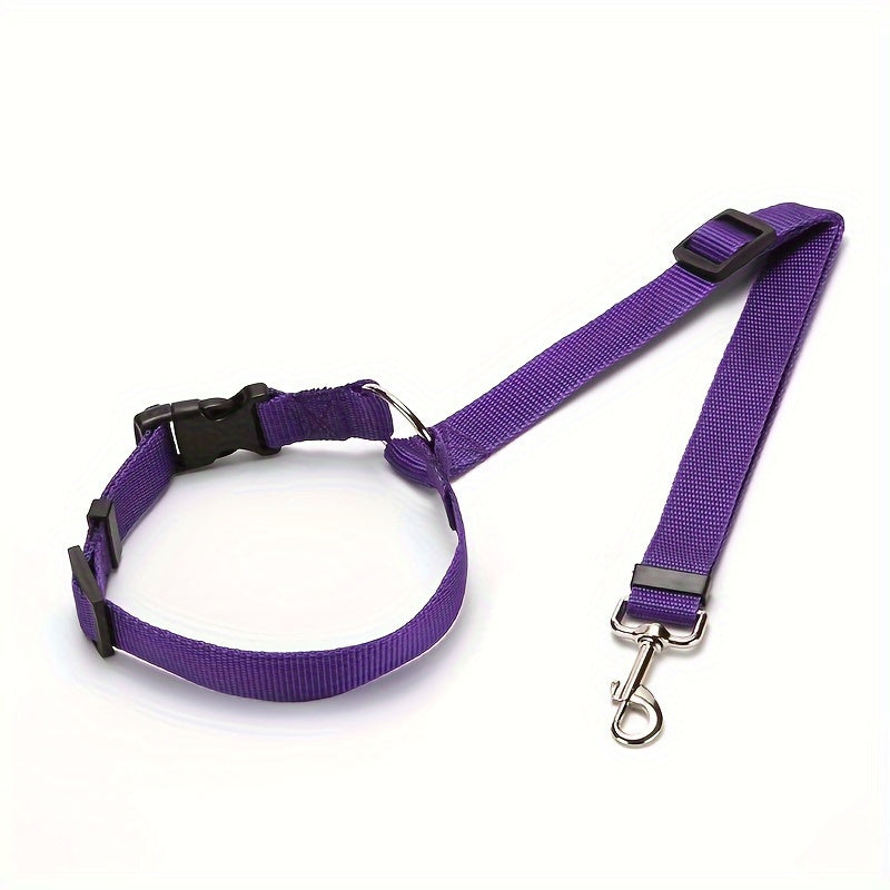 Pet Safety Harness - Car Seat Belt Lead Leash Safe Travel, Easy Installation, an