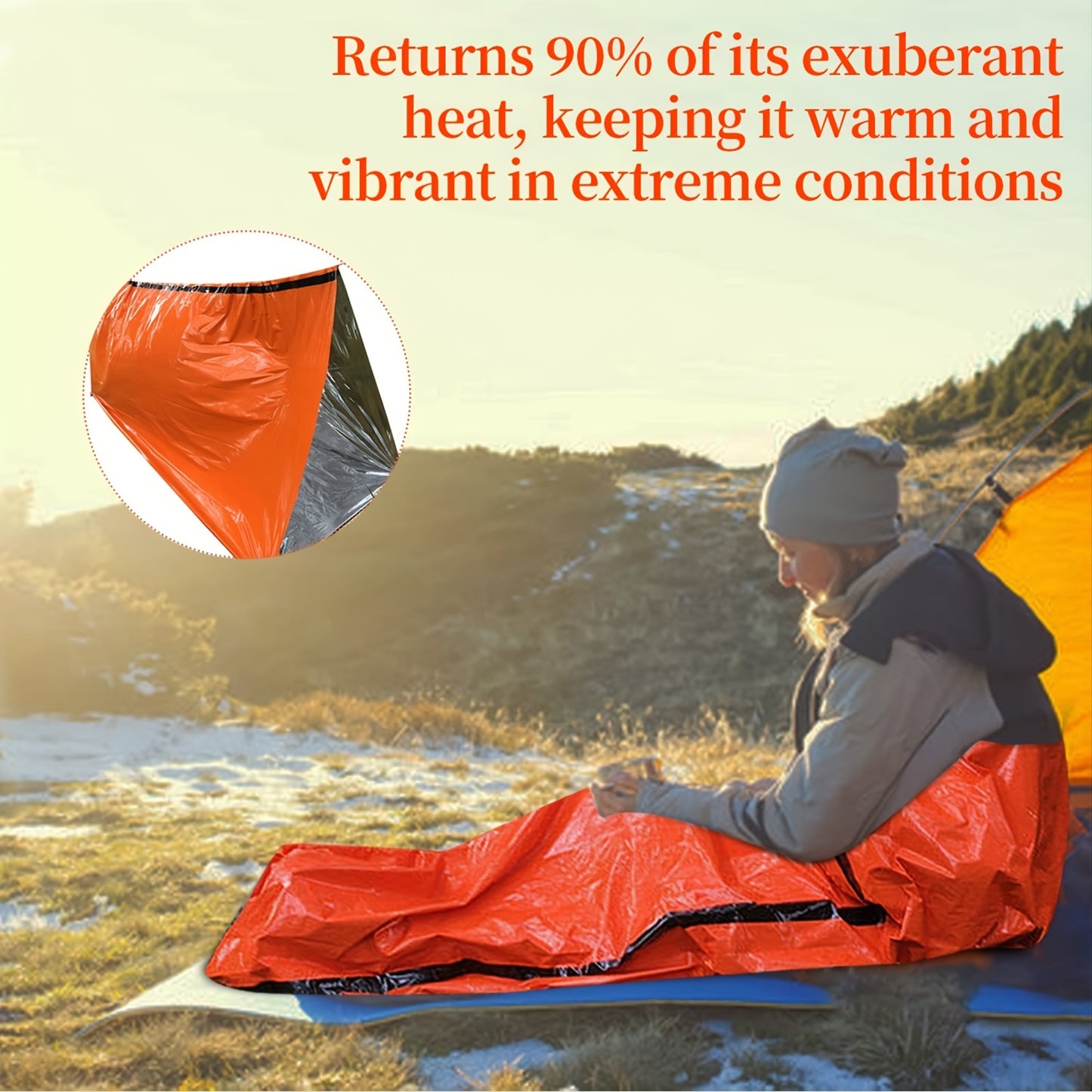 2-Pack Ultra-Lightweight Emergency Sleeping Bags - Insulated Waterproof Bivy Sacks for Camping, Hiking - Durable Portable Survival Blanket Ideal for Outdoor Adventures