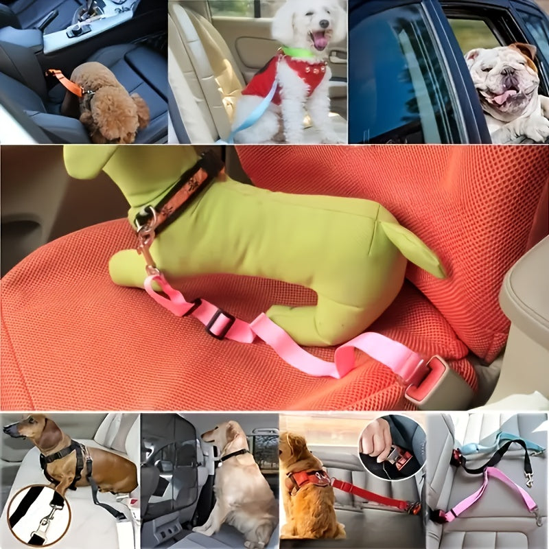 Retractable Pet Safety Seat Belt - 1pc Dog & Cat Car Travel