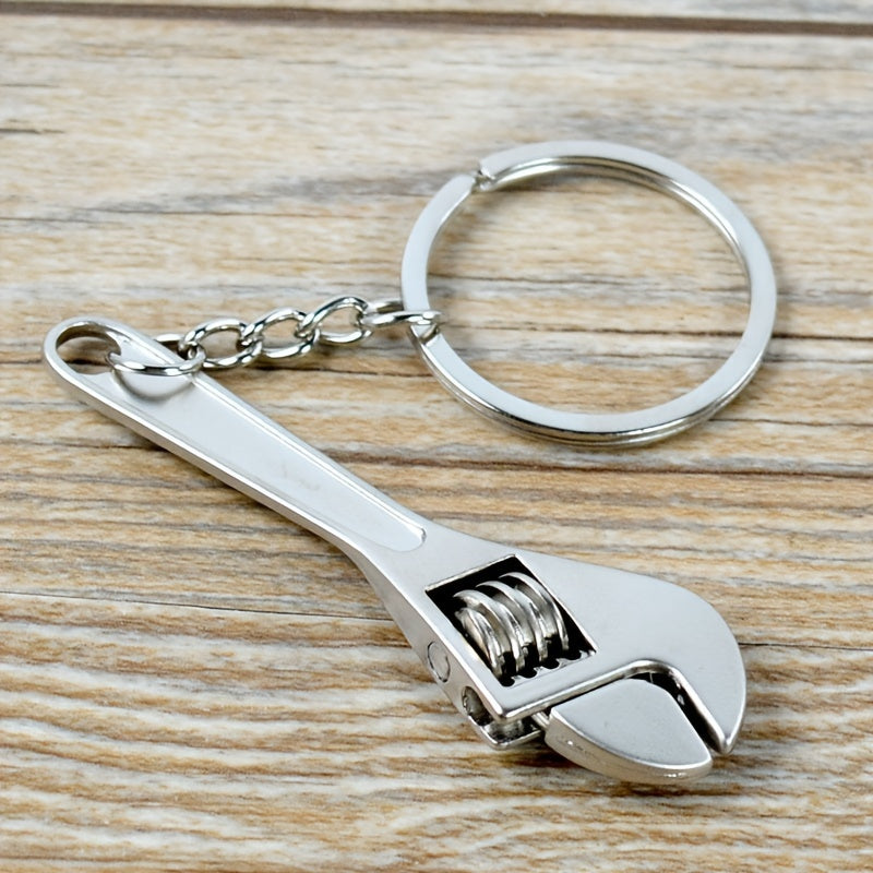 1pc 11.5cm/4.6inch Mini Wrench Tool Keychain Wrench Key Ring Pendant Keychain Creative Mini Activity Wrench Keychain Wrench Keychain