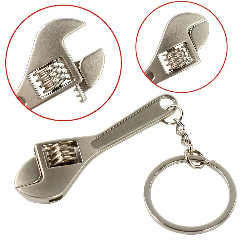 1pc 11.5cm/4.6inch Mini Wrench Tool Keychain Wrench Key Ring Pendant Keychain Creative Mini Activity Wrench Keychain Wrench Keychain