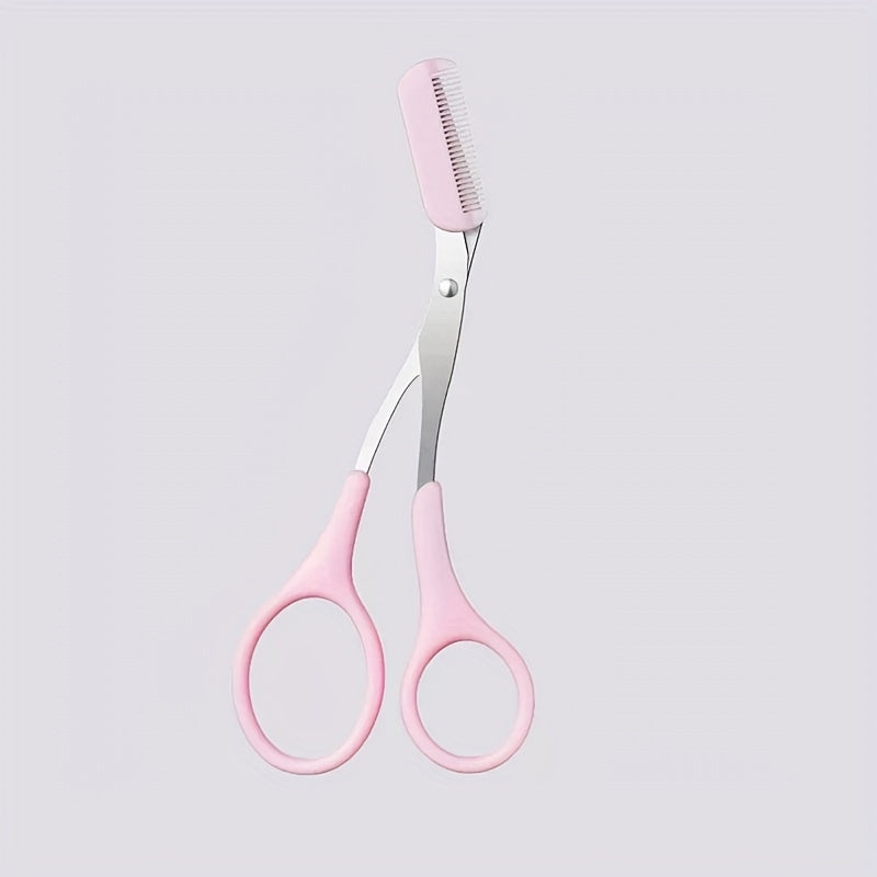 Stainless Steel Eyebrow Shaping Cut Scissors Comb Hair Remover Beauty Tool (Eyebrow Scissors)