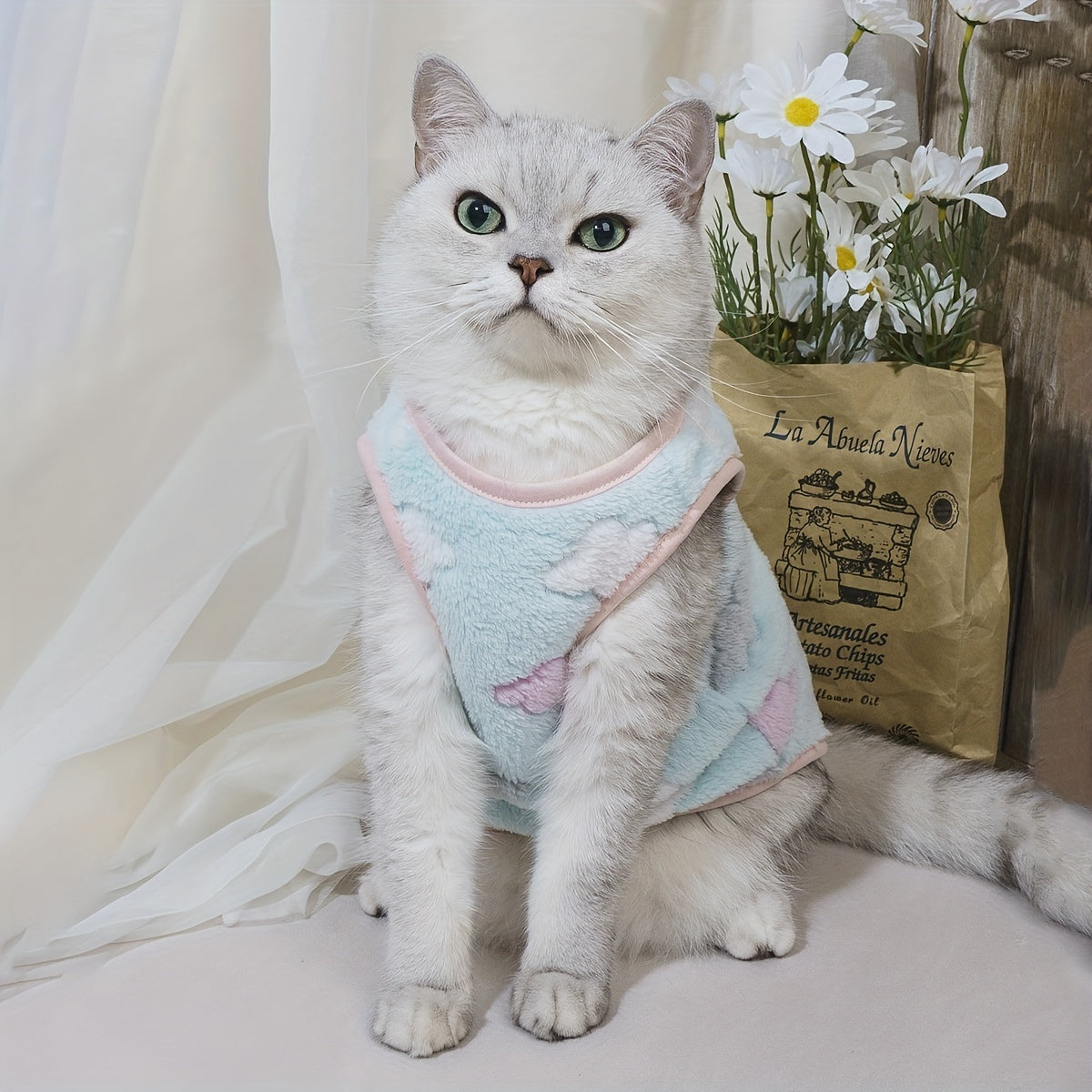 1pc Soft Warm Dog Vest, Plush Comfortable Pet Coat For Small And Medium Dogs Autumn And Winter Clothes For Indoor And Outdoor Wear