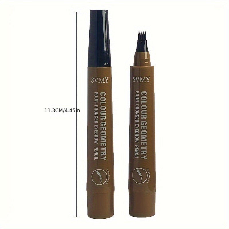 Long-lasting Smooth 4 Split Head Liquid Eyebrow Pencil, Natural And Wild Eyebrow Pencil, Waterproof And Shaping Eyebrow Makeup Tool