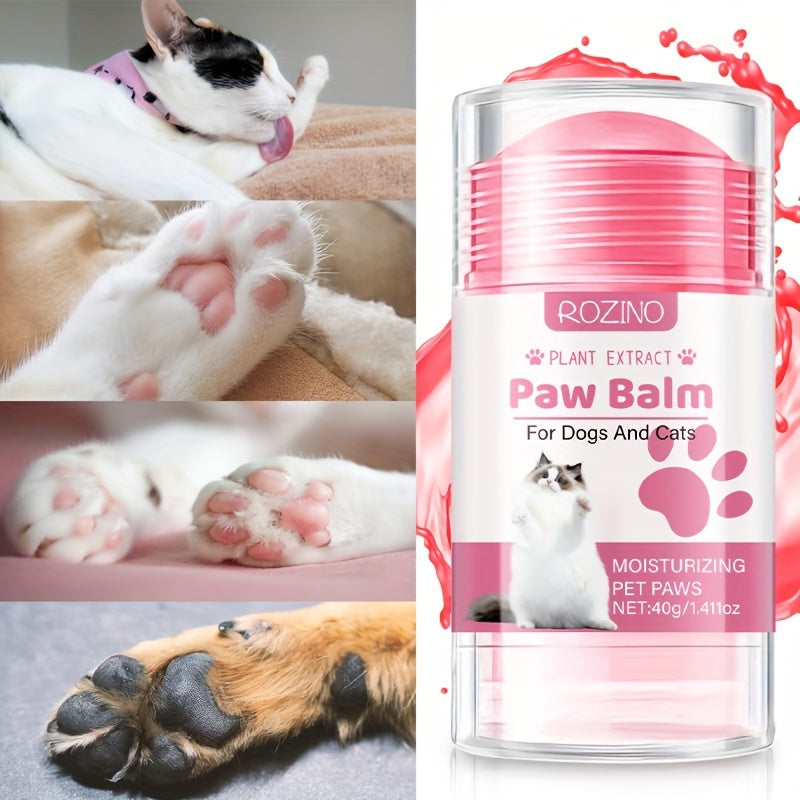 ROZINO Cat Paw Balm - 40g Natural Moisturizing & Repairing Pet Foot Care Stick, Portable, Non-Greasy Formula with Fresh Scent