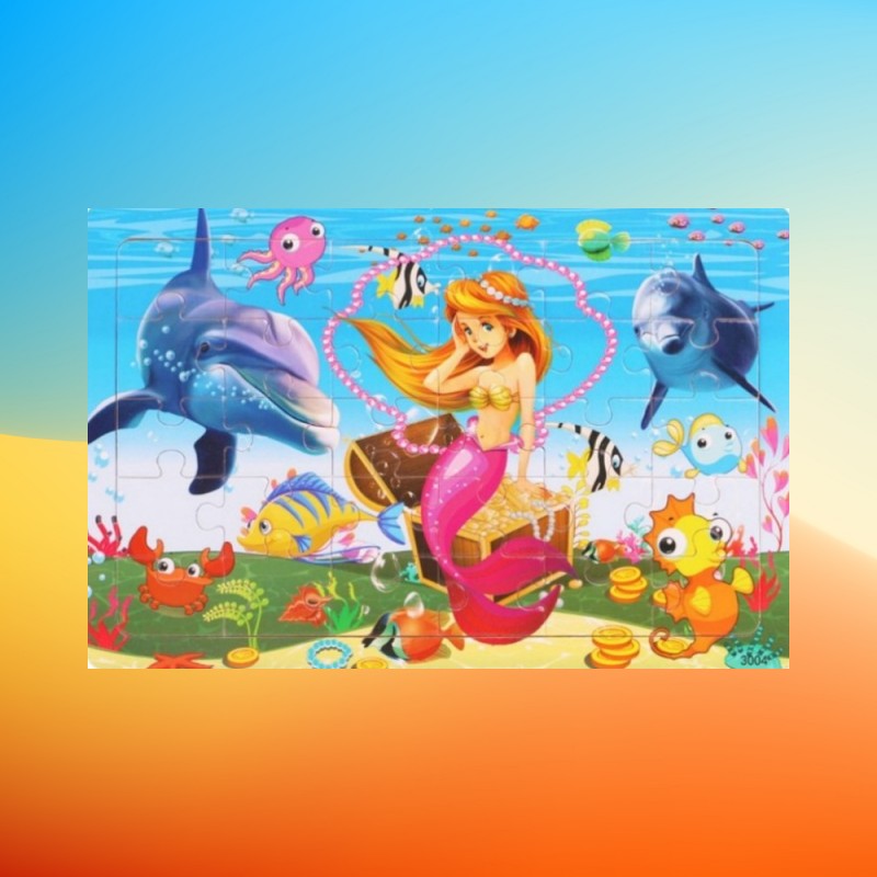 30PCS Colorful Jigsaw Puzzles For Kids Age 3-5 Preschool Educational Brain Teaser Boards Toys Toddler Children Learning Puzzles, Halloween/Christmas Gift