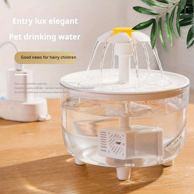 Whisper-Quiet Pet Fountain - Fountains with Automatic Recirculating System, USB Powered, 5V Low Voltage Operation, Food Grade PP Material, No Batteries Required for Cats and Dogs