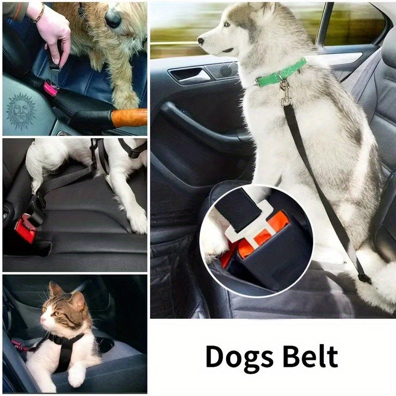 Retractable Pet Safety Seat Belt - 1pc Dog & Cat Car Travel
