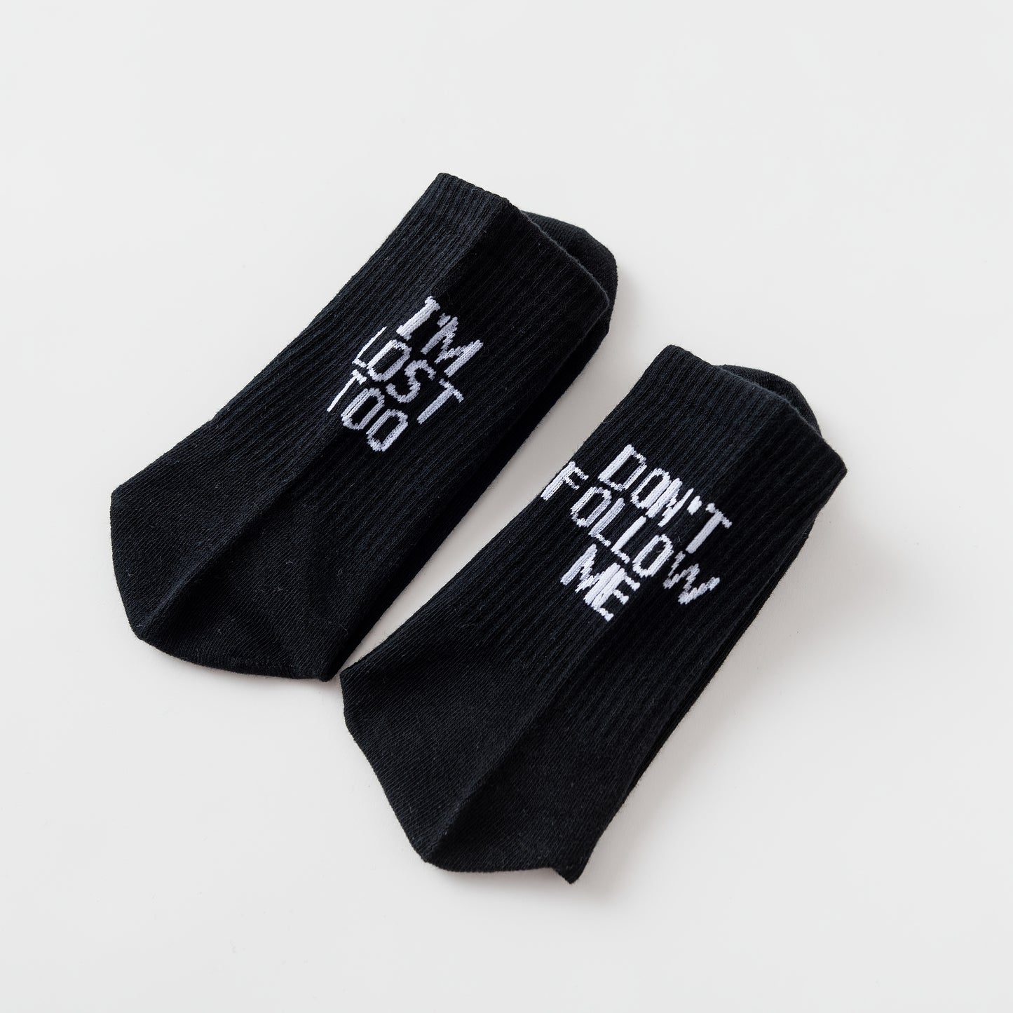 1/3/5 Pairs Autumn Winter Men Funny Humor Word Printed Socks Creative Hip Hop Street Skateboard Unisex Crew Happy Sock