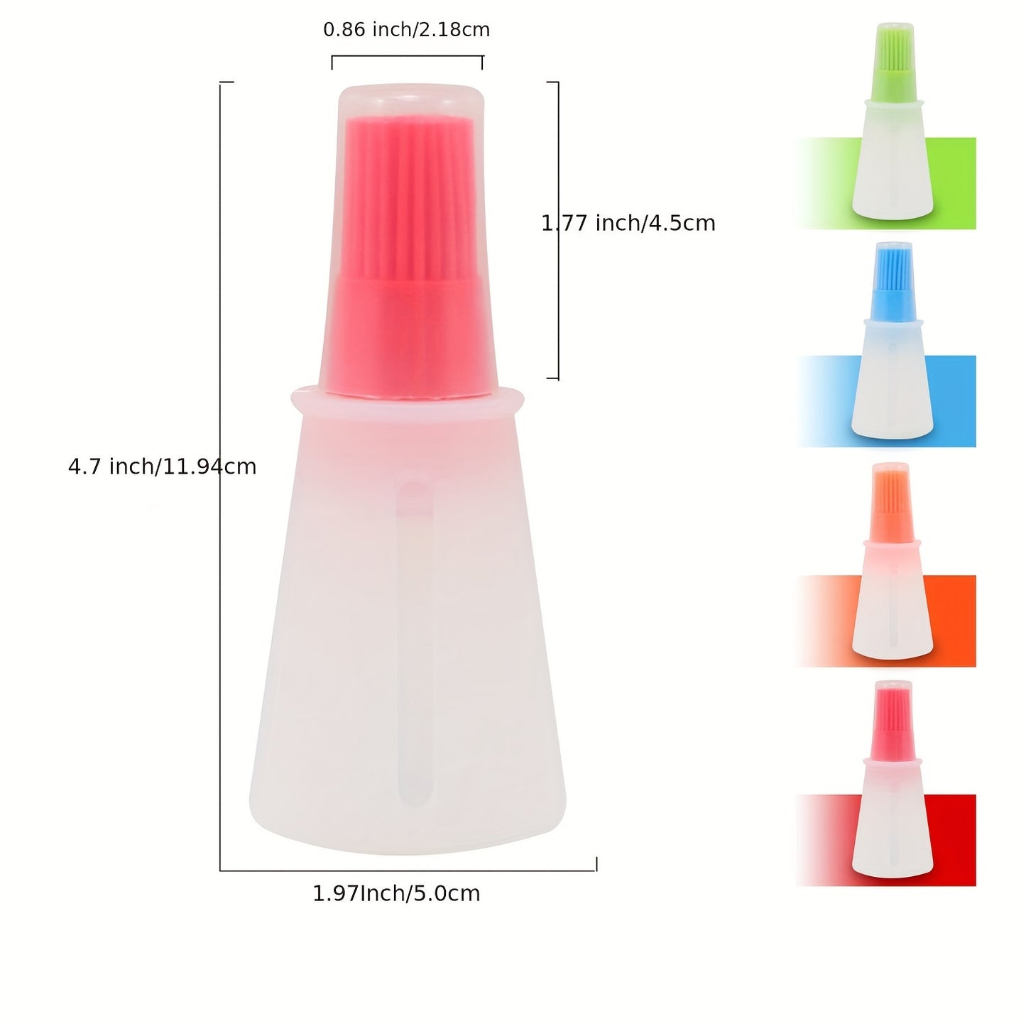1pc Multi-Use Silicone Oil Brush and Dispenser - Easy-to-Clean, Leakproof, for Grilling, Baking & BBQ