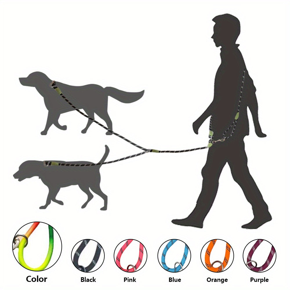 Reflective Hands-Free Dog Leash For Hiking, Walking, And Running - Adjustable Waist And Crossbody Rope For Small And Large Dogs - Bungee Leash For Shock Absorption And Comfort