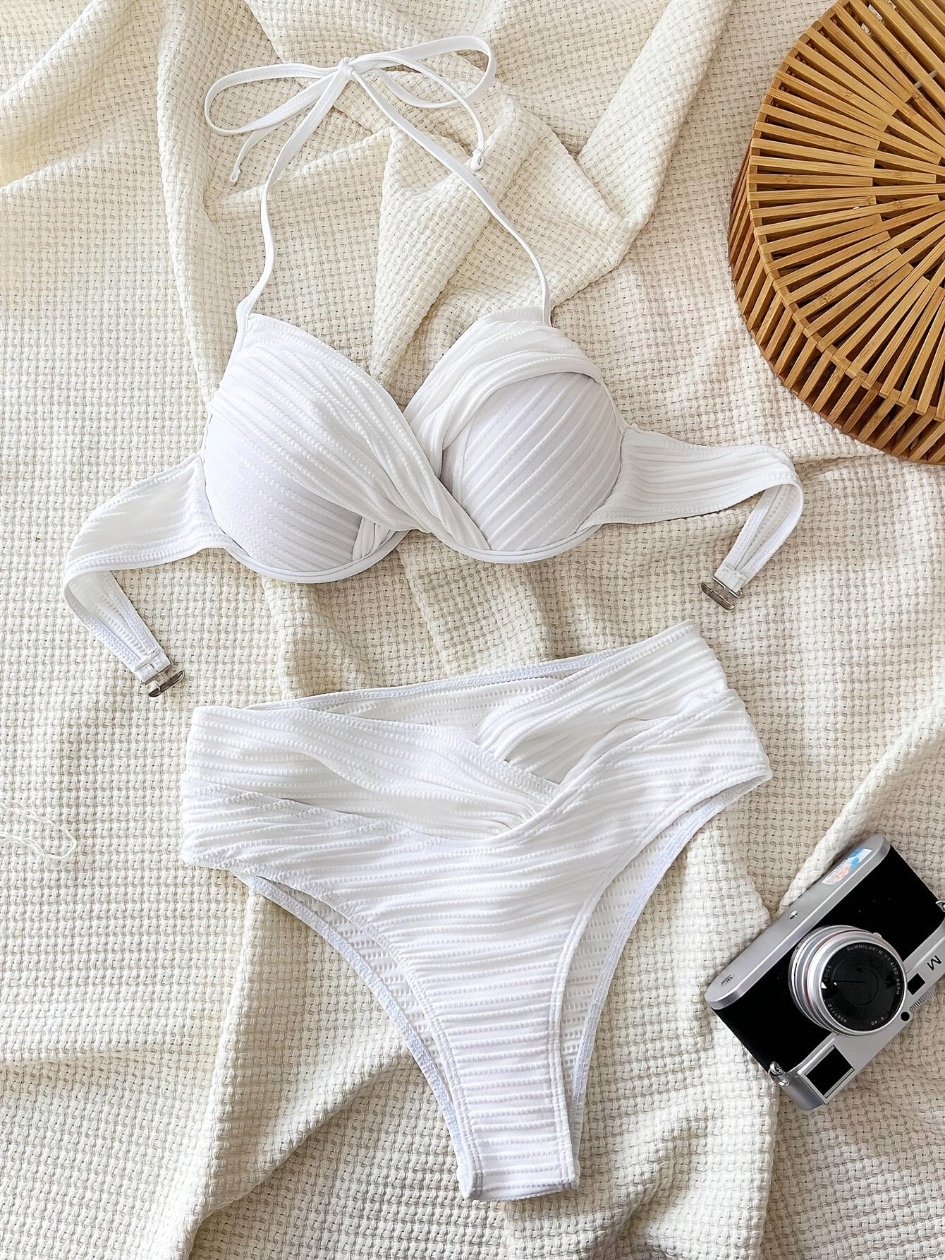 Women's Fashion Solid Color Bikini Set