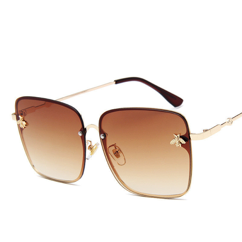 Rimless Square Oversized For Women Trendy Gradient Lens Big Shades fashion glasses