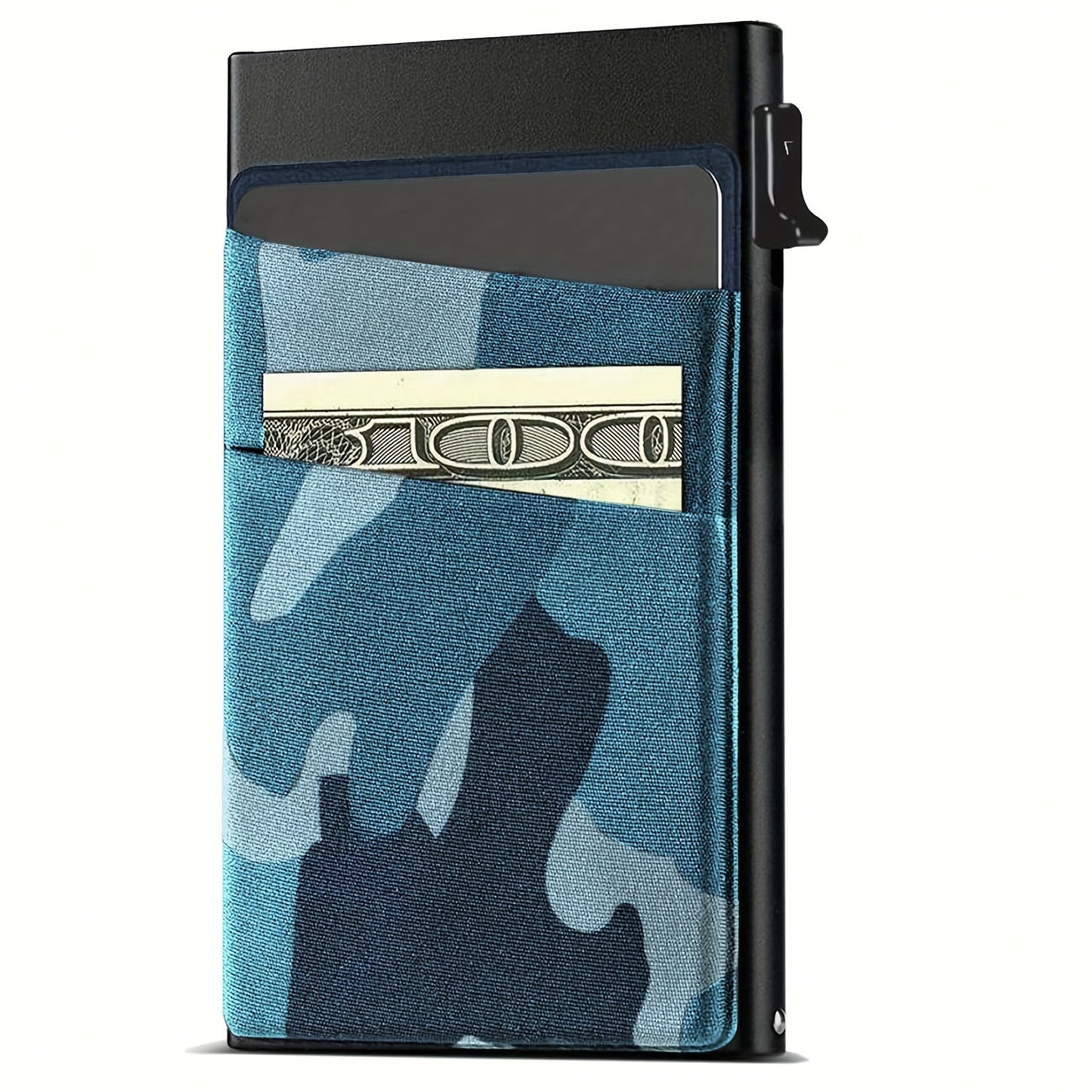 RFID-Secure Aluminum Credit Card Holder - Pop-Up Access, Slim & Lightweight - Perfect Gift for Men
