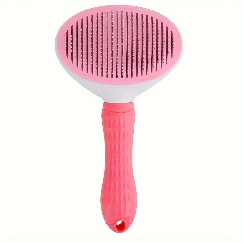 Self-Cleaning Pet Grooming Brush Dogs & Cats - Easy Hair Removal Comb with Soft