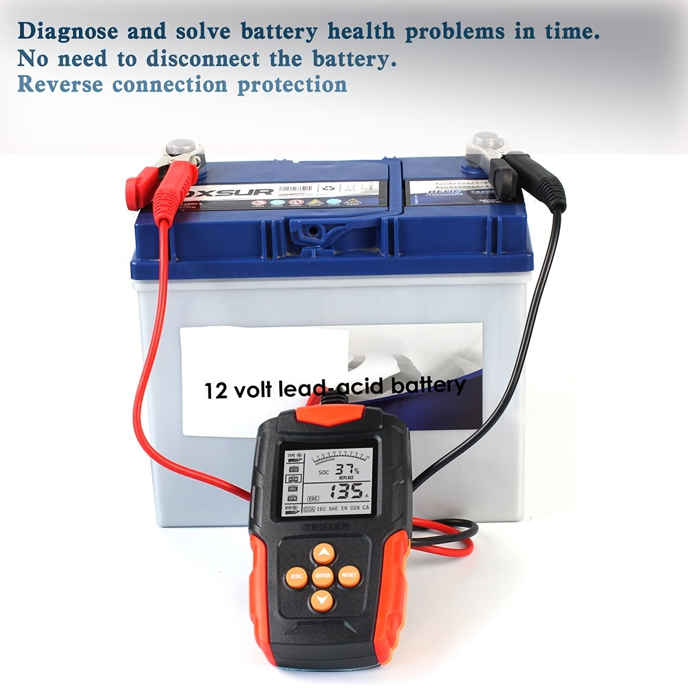 12v & 24v Battery Tester, Battery Analyzer Test Tool Digital Tester For Wet/GEL/SLA/Flooded/EFB/Lead-Acid/AGM