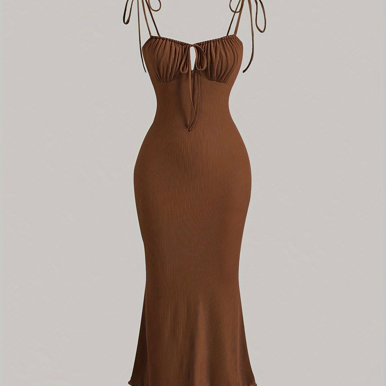 Lace Up Cut Out Ruched Dress