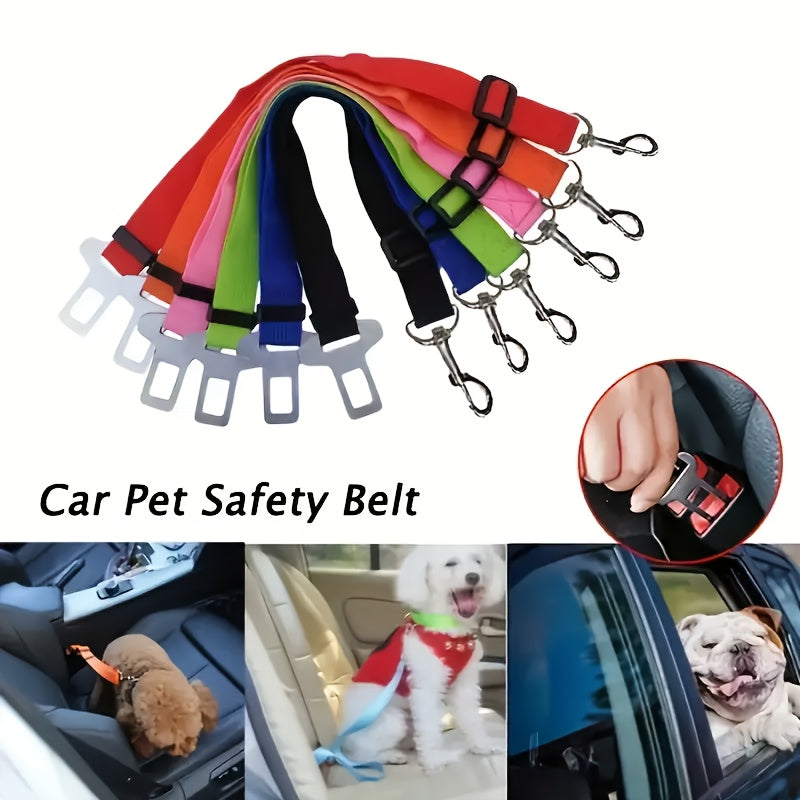 Retractable Pet Safety Seat Belt - 1pc Dog & Cat Car Travel