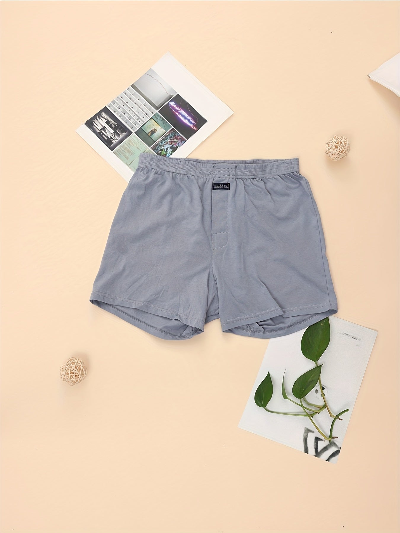 Premium Cotton Men's Plaid Boxers - High-Waist, Button Detail, Comfort Stretch, Easy Care, Casual & Stylish