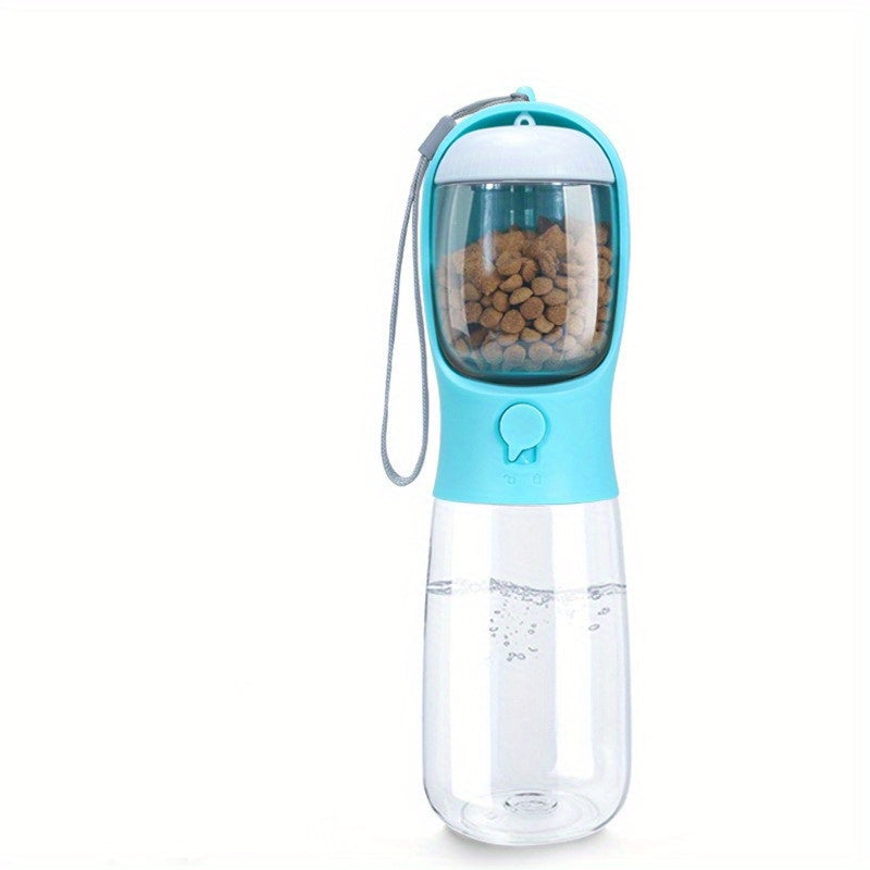 Portable Dog Water Bottle with Food Container - Large Capacity Outdoor Water Dispenser for Dogs, Puppies, and Cats - Perfect for Walking, Hiking, and Travel - Keep Your Pet Hydrated and Nourished on the Go
