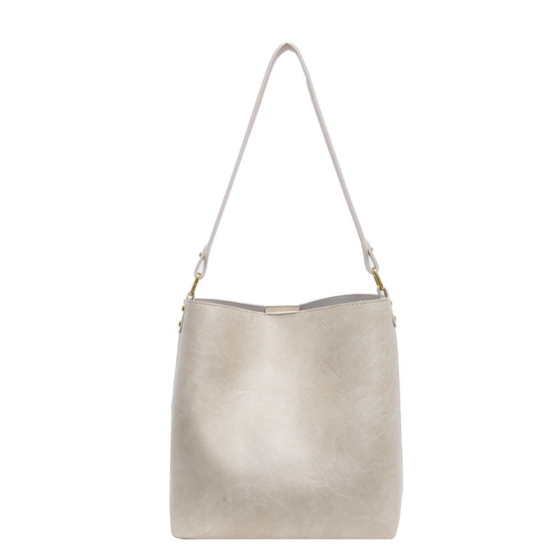 Versatile tote bag women's shoulder bag women's large capacity commuting bucket bag