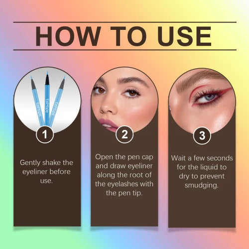 Eelhope Party Neon Liquid Eyeliner (Blue) Is Smooth Flowing Long-Lasting And Easy To Apply Making It Perfect For