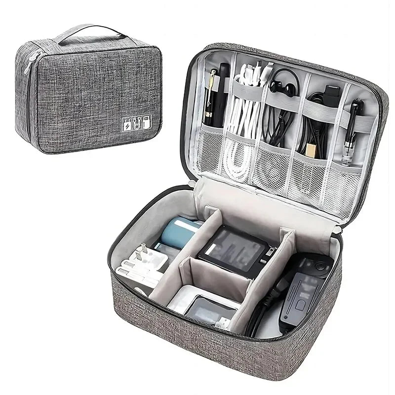 Cable Storage Bag Waterproof Digital Electronic Organizer USB Data Line Charger