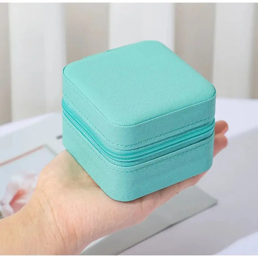 Mini Jewelry Storage Box Home Travel Earrings Necklace Storage Case Women Ring O