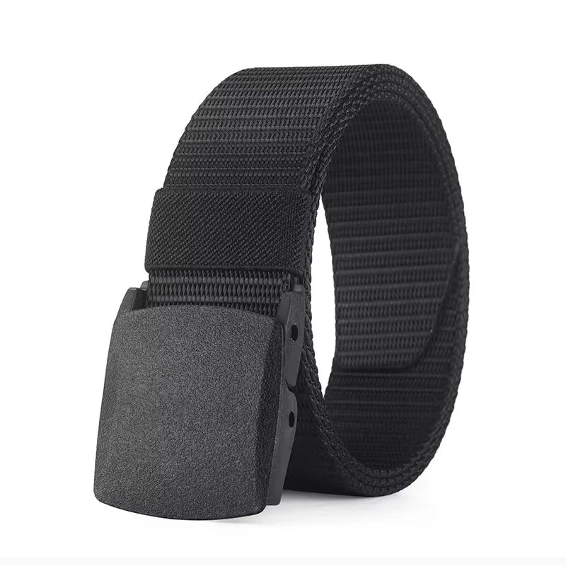 Men's Belt Outdoor Casual Canvas Belt Metal Free Training Nylon Tactical Belt Wi