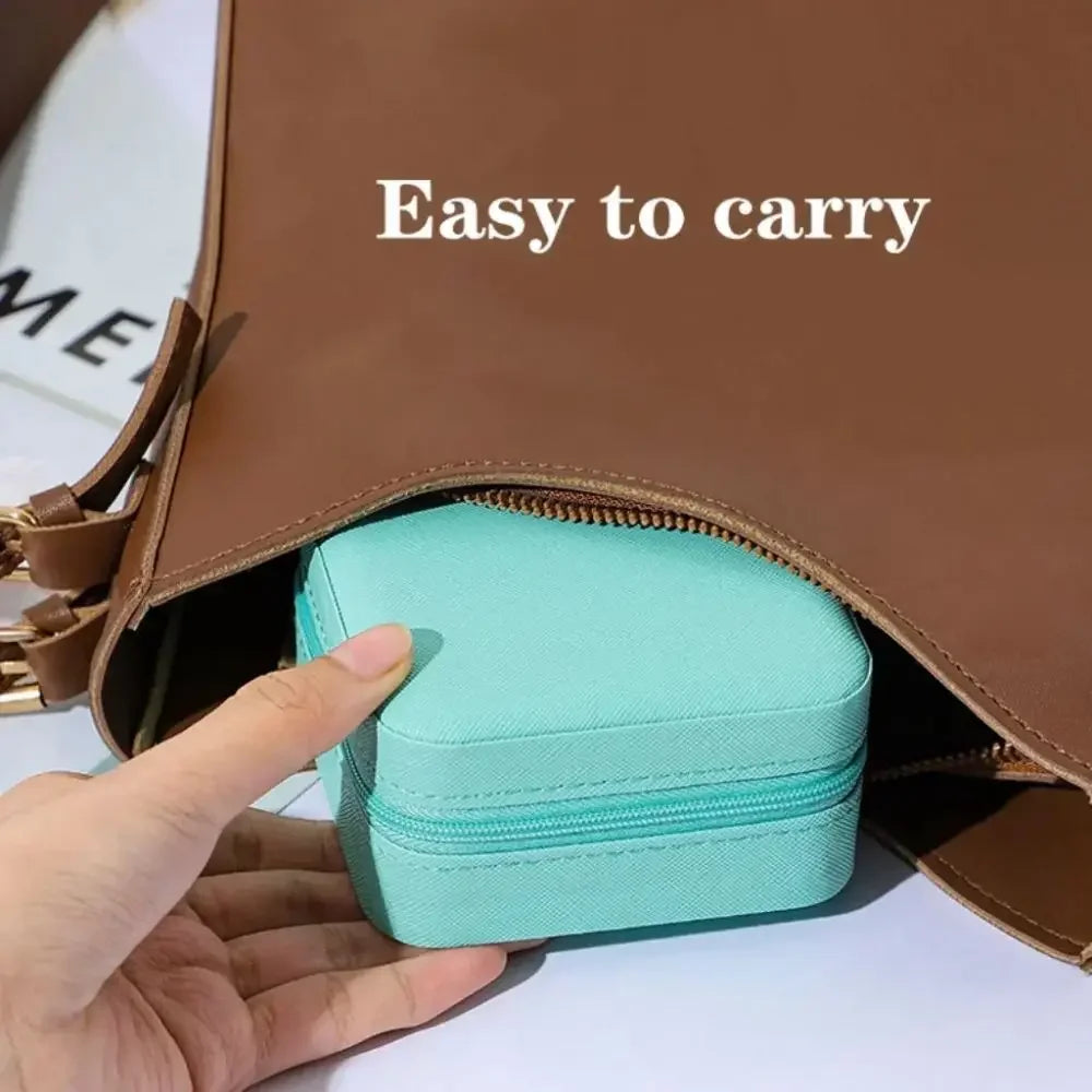 Mini Jewelry Storage Box Home Travel Earrings Necklace Storage Case Women Ring O