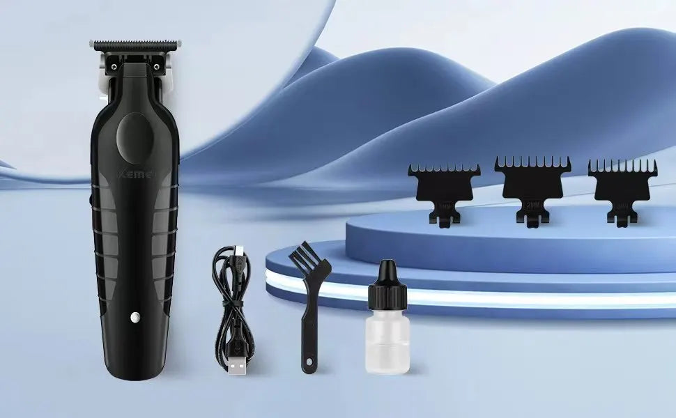 Kemei Men's Cordless Hair Clipper USB Rechargeable Electric Hair Clipper km032 T