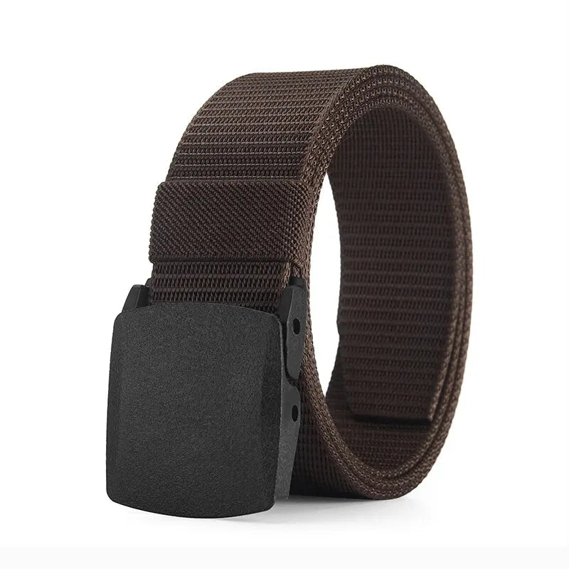 Men's Belt Outdoor Casual Canvas Belt Metal Free Training Nylon Tactical Belt Wi