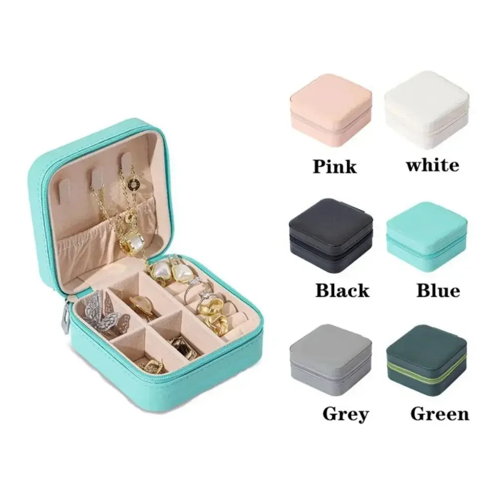 Mini Jewelry Storage Box Home Travel Earrings Necklace Storage Case Women Ring O