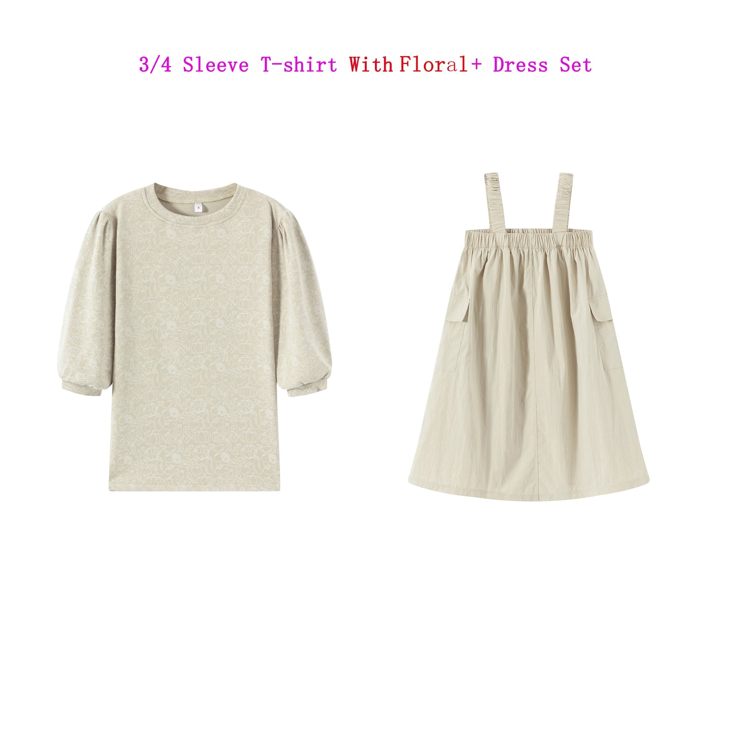 AS 2025 Children's Clothing Baby Girl Clothes Boys Ribbed Print Children's Sets For Summer Spring Kids Clothing