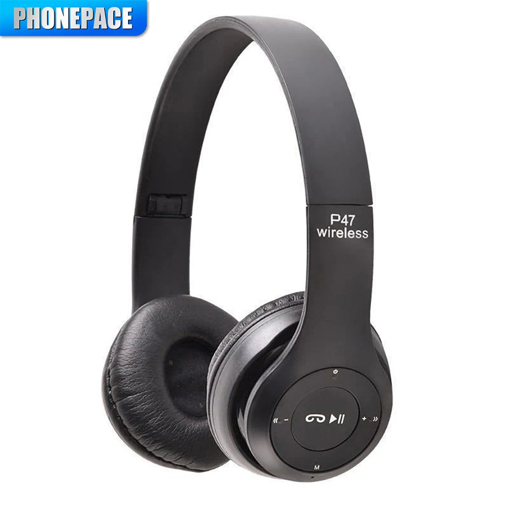 P47 Wireless bluetooth headphone With Mic Noise Cancelling Headsets Stereo Sound