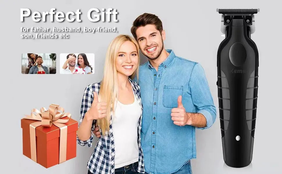 Kemei Men's Cordless Hair Clipper USB Rechargeable Electric Hair Clipper km032 T